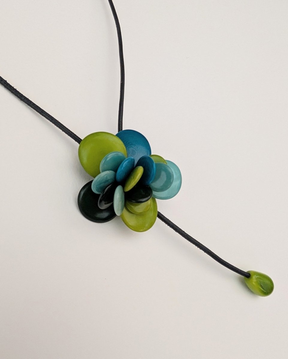BLOSSOM — Handmade Tagua Statement Magnetic Necklace - The Happy Elephant - Tagua Jewellery
