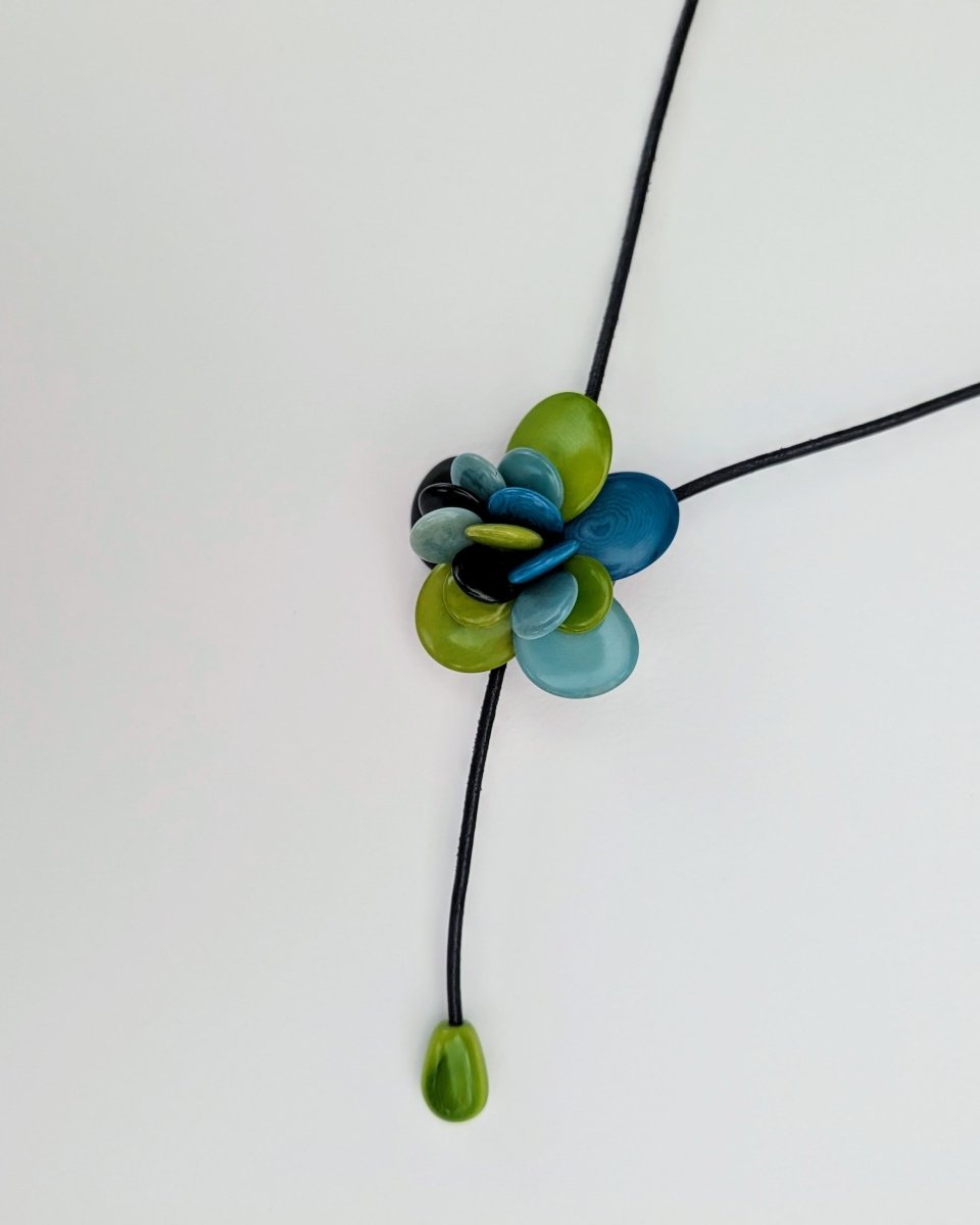 BLOSSOM — Handmade Tagua Statement Magnetic Necklace - The Happy Elephant - Tagua Jewellery