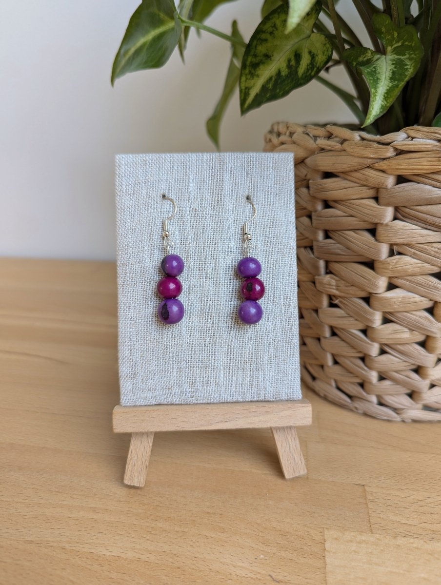 BONITA — Handmade Acai Seed Earrings - The Happy Elephant - Tagua Jewellery