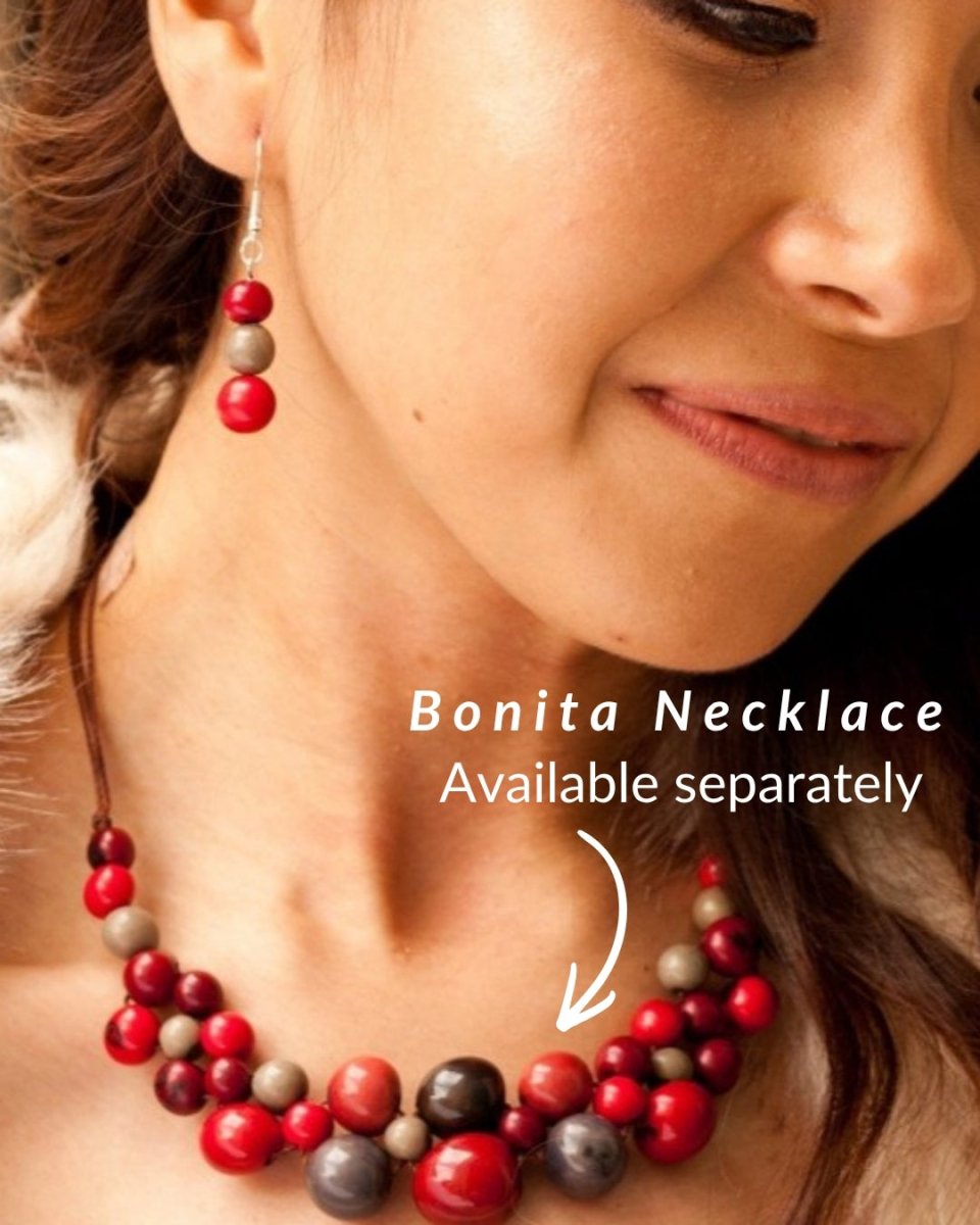 BONITA — Handmade Acai Seed Earrings - The Happy Elephant - Tagua Jewellery