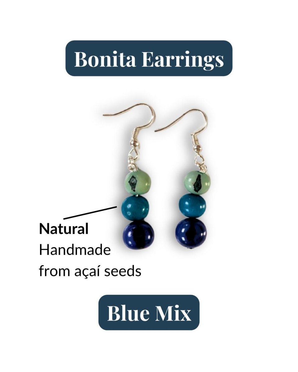 BONITA — Handmade Acai Seed Earrings - The Happy Elephant - Tagua Jewellery