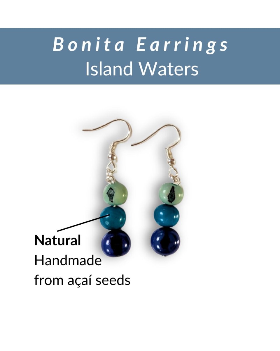BONITA — Handmade Acai Seed Earrings - The Happy Elephant - Tagua Jewellery