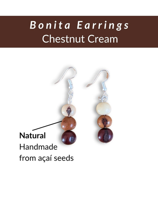 BONITA — Handmade Acai Seed Earrings - The Happy Elephant - Tagua Jewellery