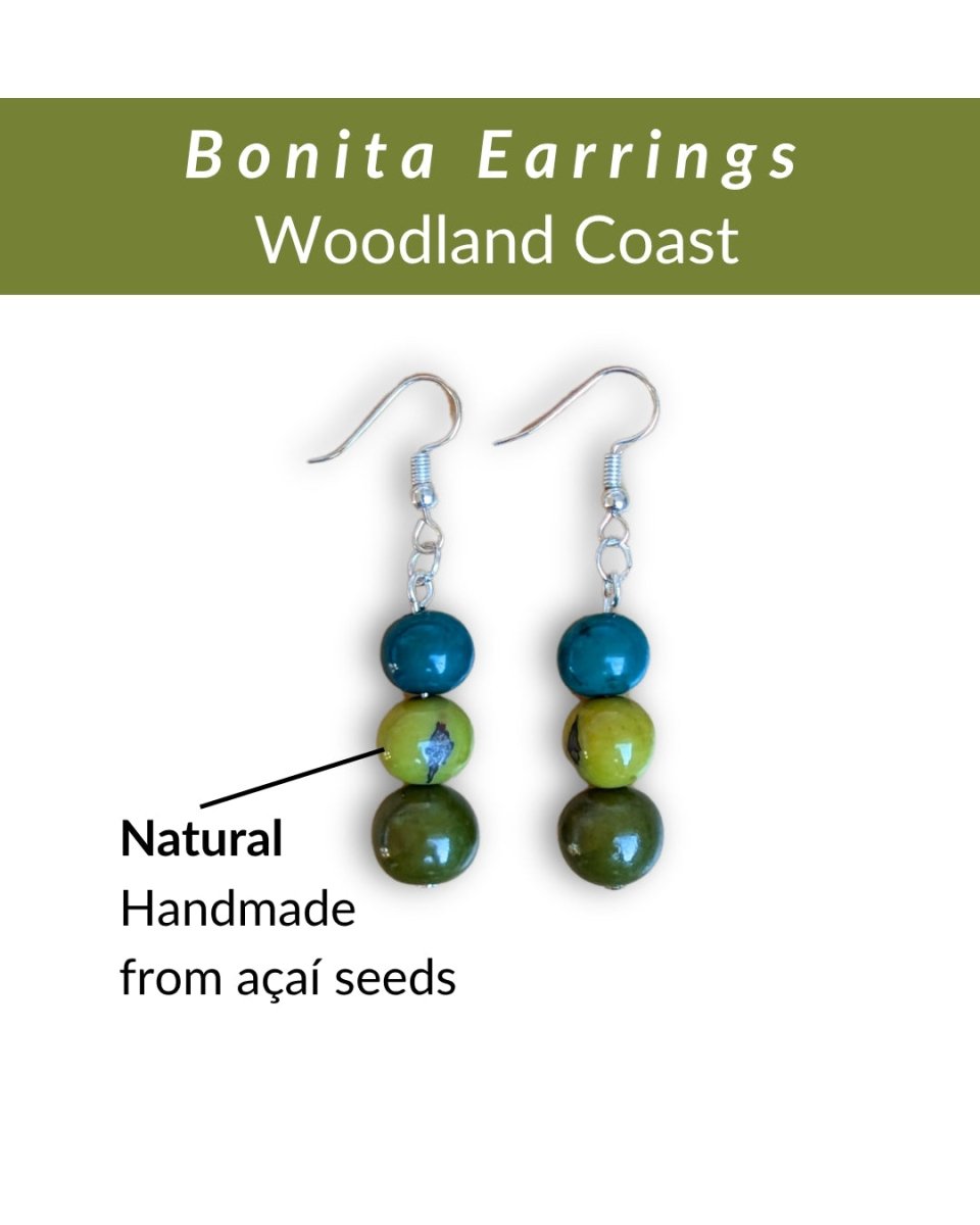 BONITA — Handmade Acai Seed Earrings - The Happy Elephant - Tagua Jewellery