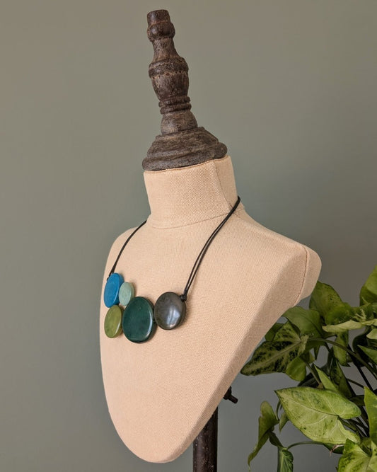 BUBBLES — Handmade Tagua Statement Necklace & Earrings — 'Only One' - The Happy Elephant - Tagua Jewellery