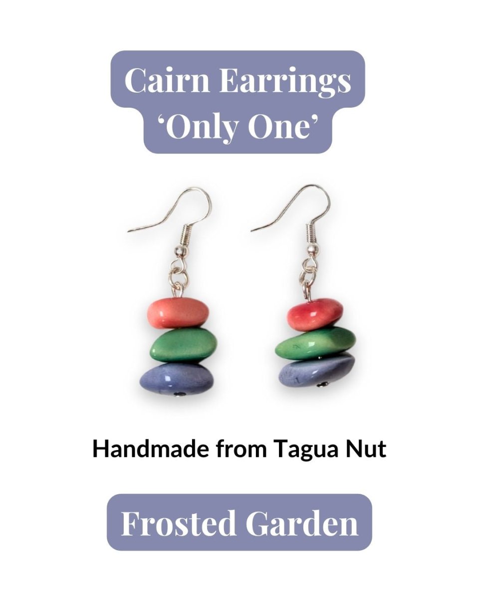 CAIRN — Handmade Tagua Earrings — 'Only One' - The Happy Elephant - Tagua Jewellery
