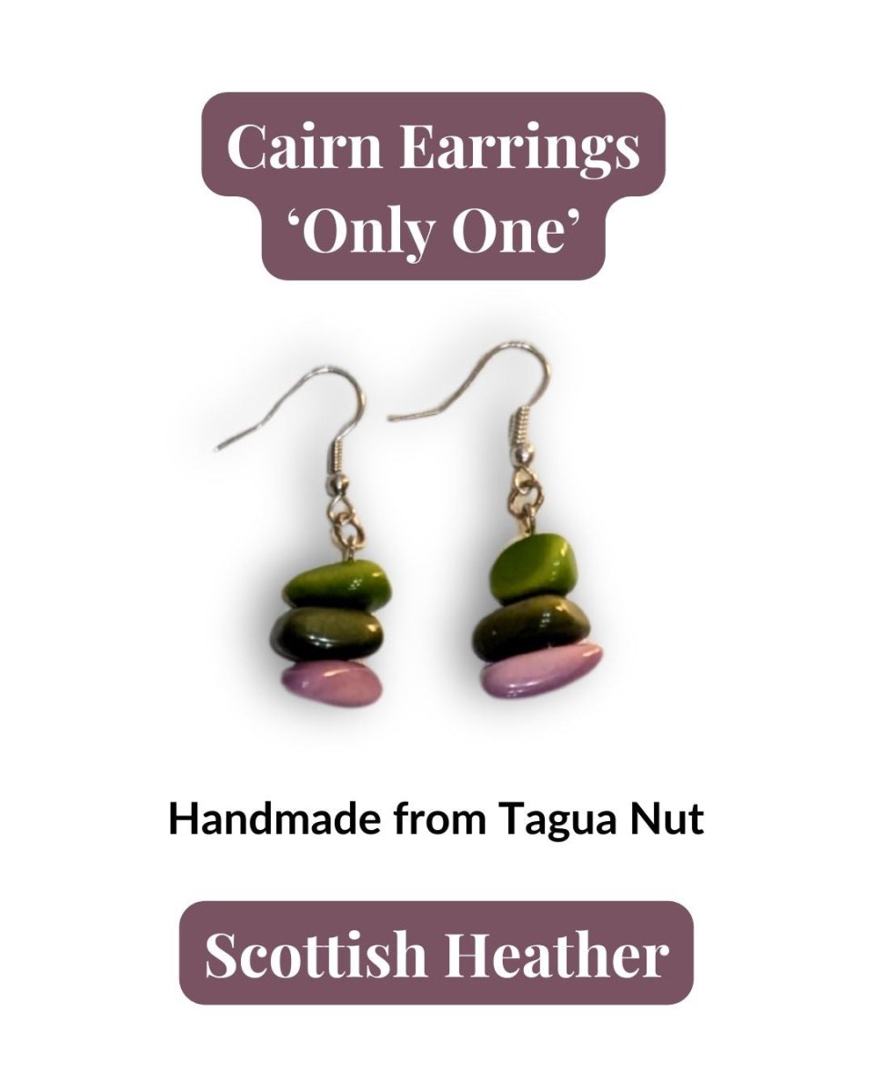 CAIRN — Handmade Tagua Earrings — 'Only One' - The Happy Elephant - Tagua Jewellery