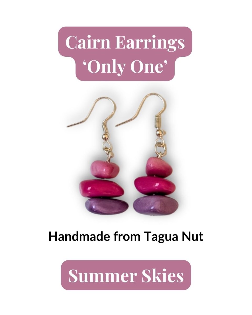 CAIRN — Handmade Tagua Earrings — 'Only One' - The Happy Elephant - Tagua Jewellery