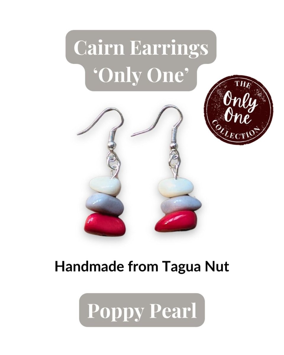 CAIRN — Handmade Tagua Earrings — 'Only One' - The Happy Elephant - Tagua Jewellery