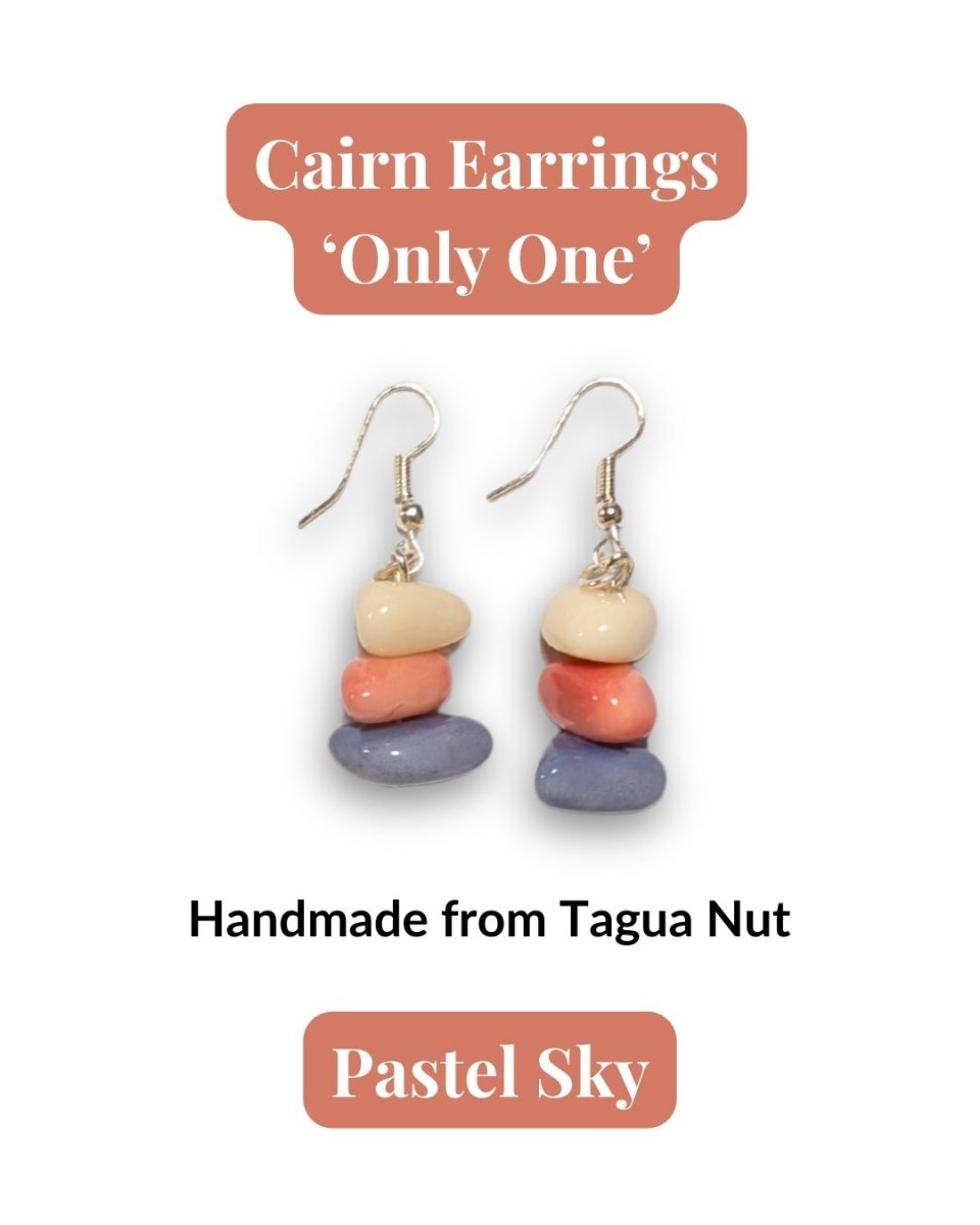 CAIRN — Handmade Tagua Earrings — 'Only One' - The Happy Elephant - Tagua Jewellery