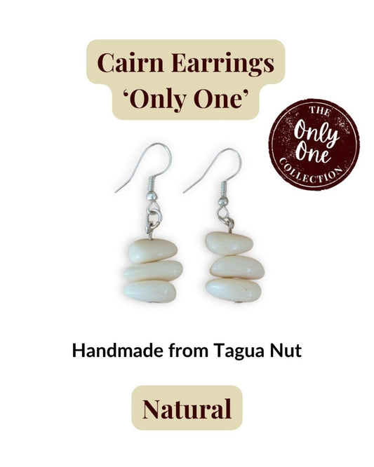 CAIRN — Handmade Tagua Earrings — 'Only One' - The Happy Elephant - Tagua Jewellery