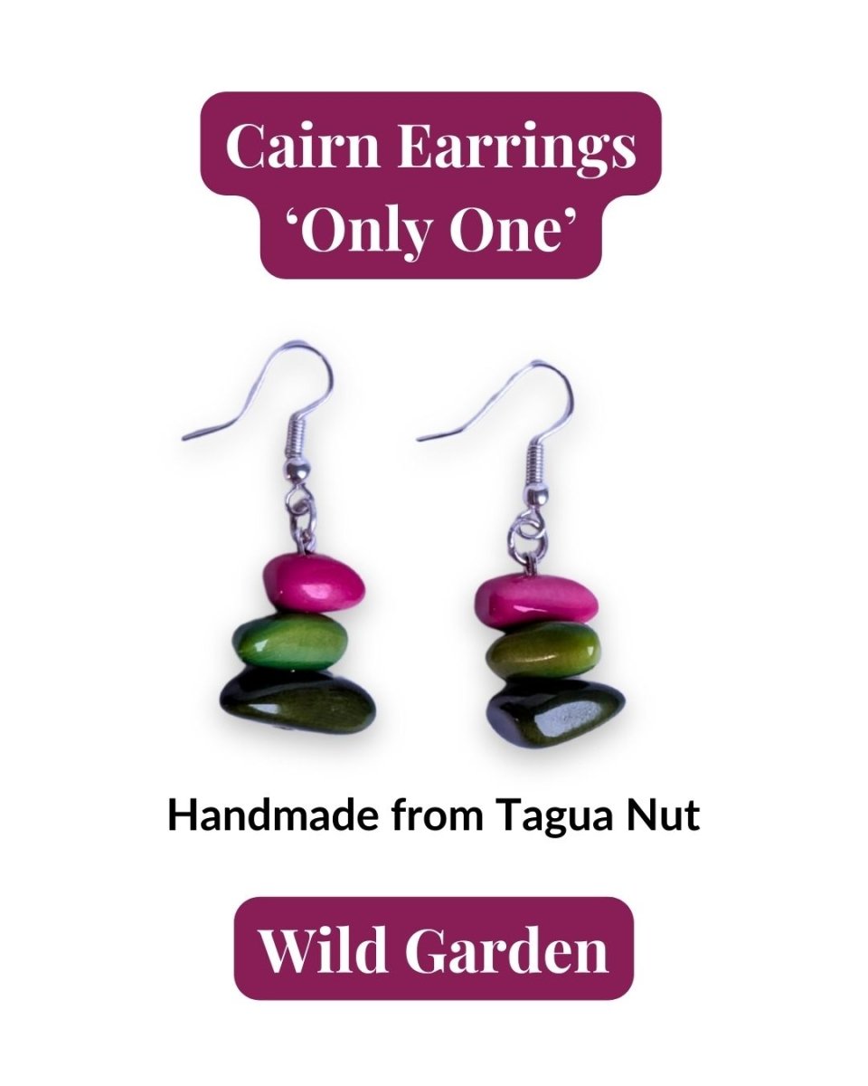 CAIRN — Handmade Tagua Earrings — 'Only One' - The Happy Elephant - Tagua Jewellery