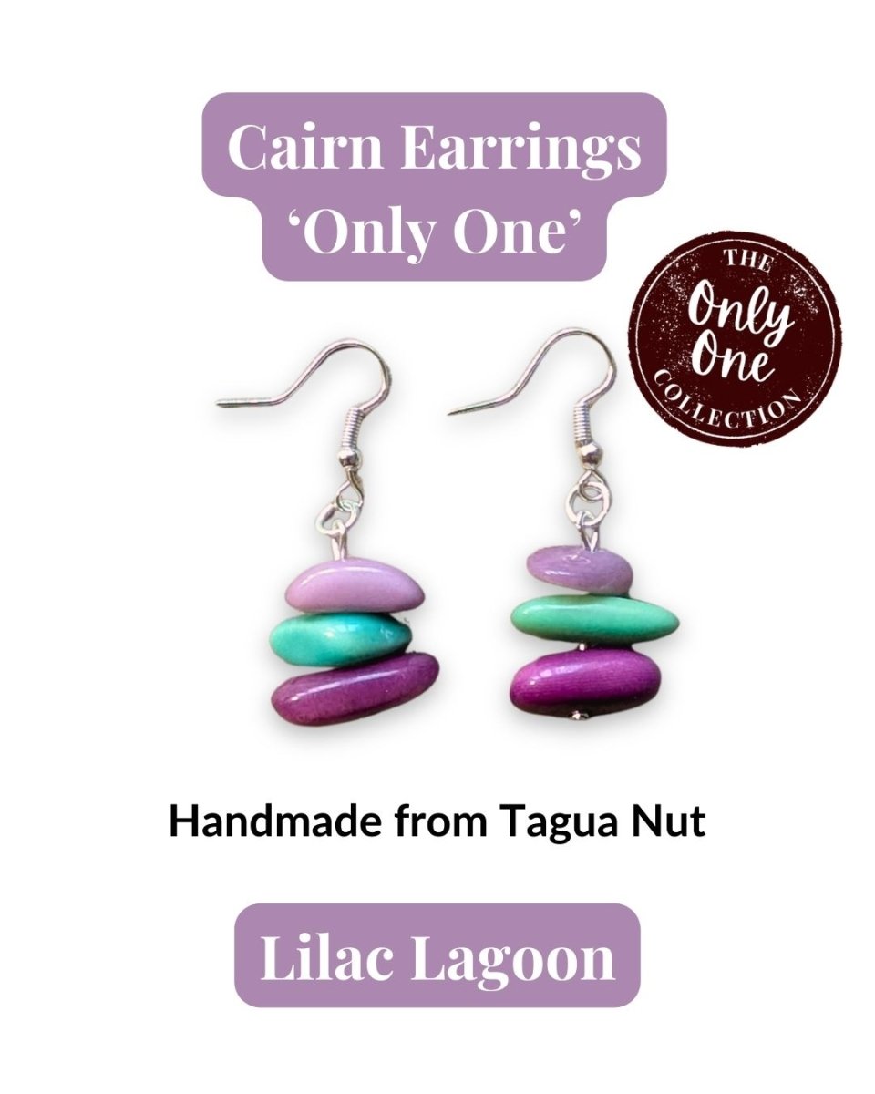 CAIRN — Handmade Tagua Earrings — 'Only One' - The Happy Elephant - Tagua Jewellery