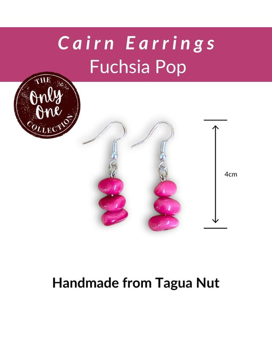 CAIRN — Handmade Tagua Earrings — 'Only One' - The Happy Elephant - Tagua Jewellery