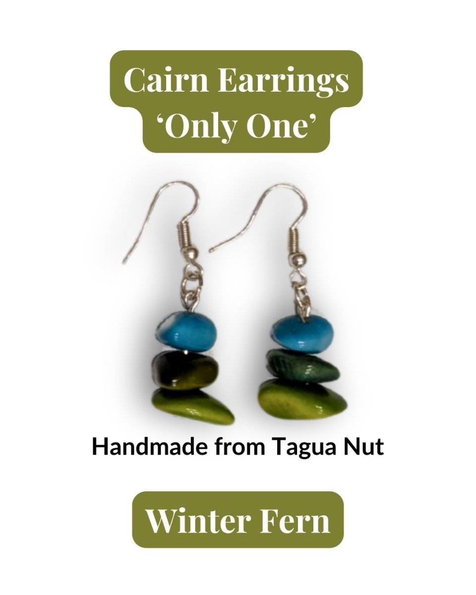 CAIRN — Handmade Tagua Earrings — 'Only One' - The Happy Elephant - Tagua Jewellery