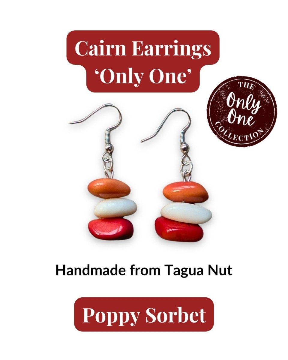 CAIRN — Handmade Tagua Earrings — 'Only One' - The Happy Elephant - Tagua Jewellery