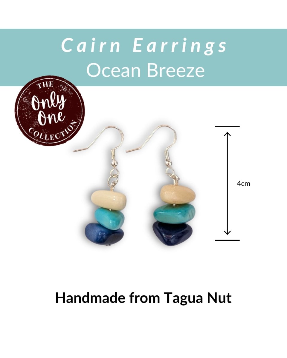 CAIRN — Handmade Tagua Earrings — 'Only One' - The Happy Elephant - Tagua Jewellery