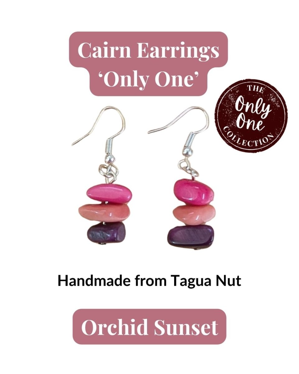 CAIRN — Handmade Tagua Earrings — 'Only One' - The Happy Elephant - Tagua Jewellery