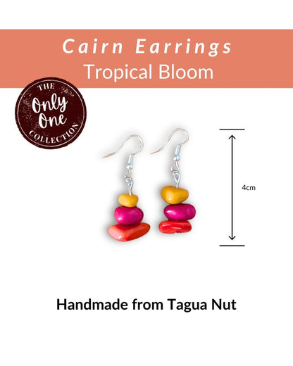 CAIRN — Handmade Tagua Earrings — 'Only One' - The Happy Elephant - Tagua Jewellery