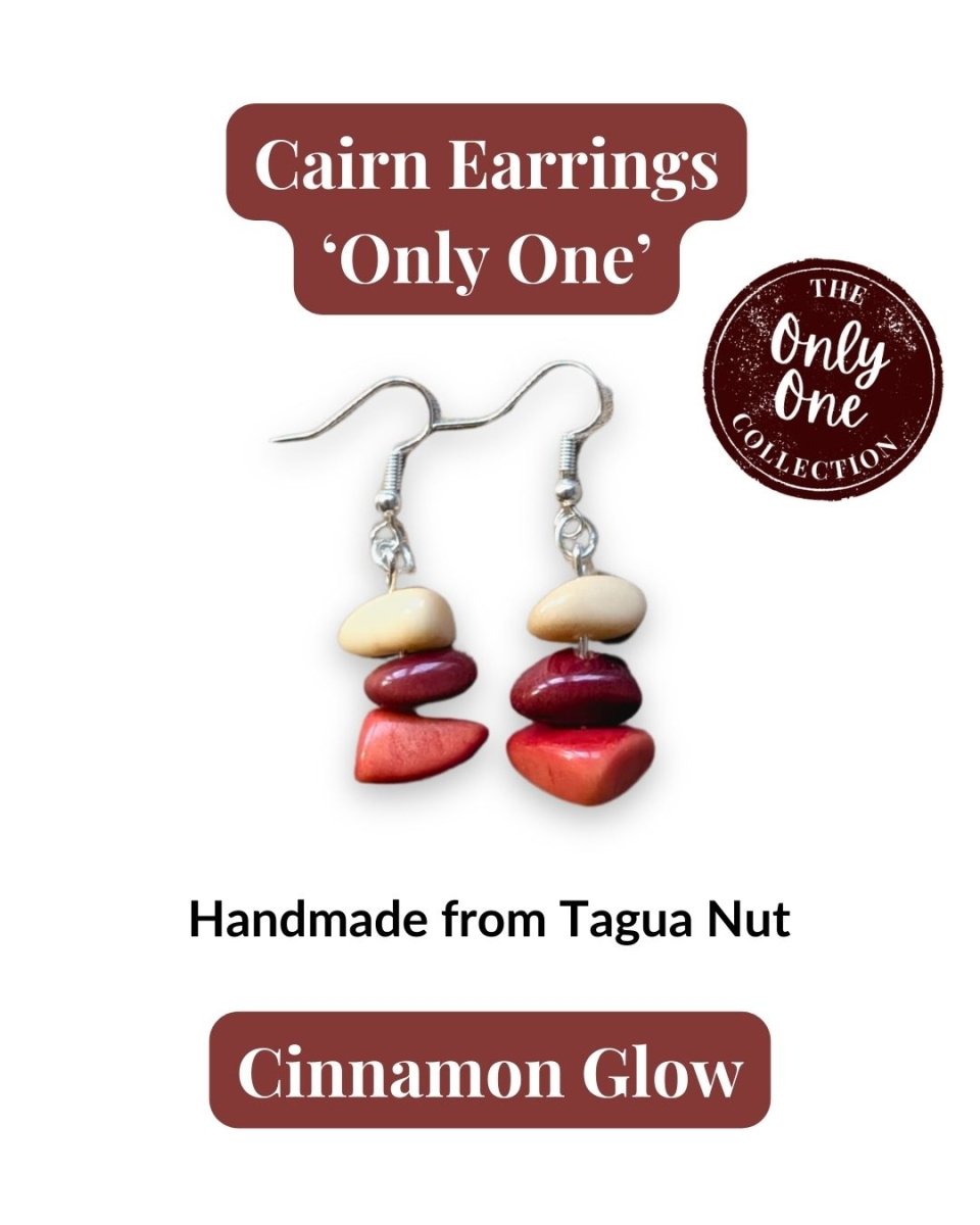 CAIRN — Handmade Tagua Earrings — 'Only One' - The Happy Elephant - Tagua Jewellery
