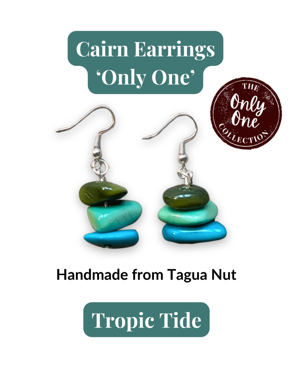 CAIRN — Handmade Tagua Earrings — 'Only One' - The Happy Elephant - Tagua Jewellery