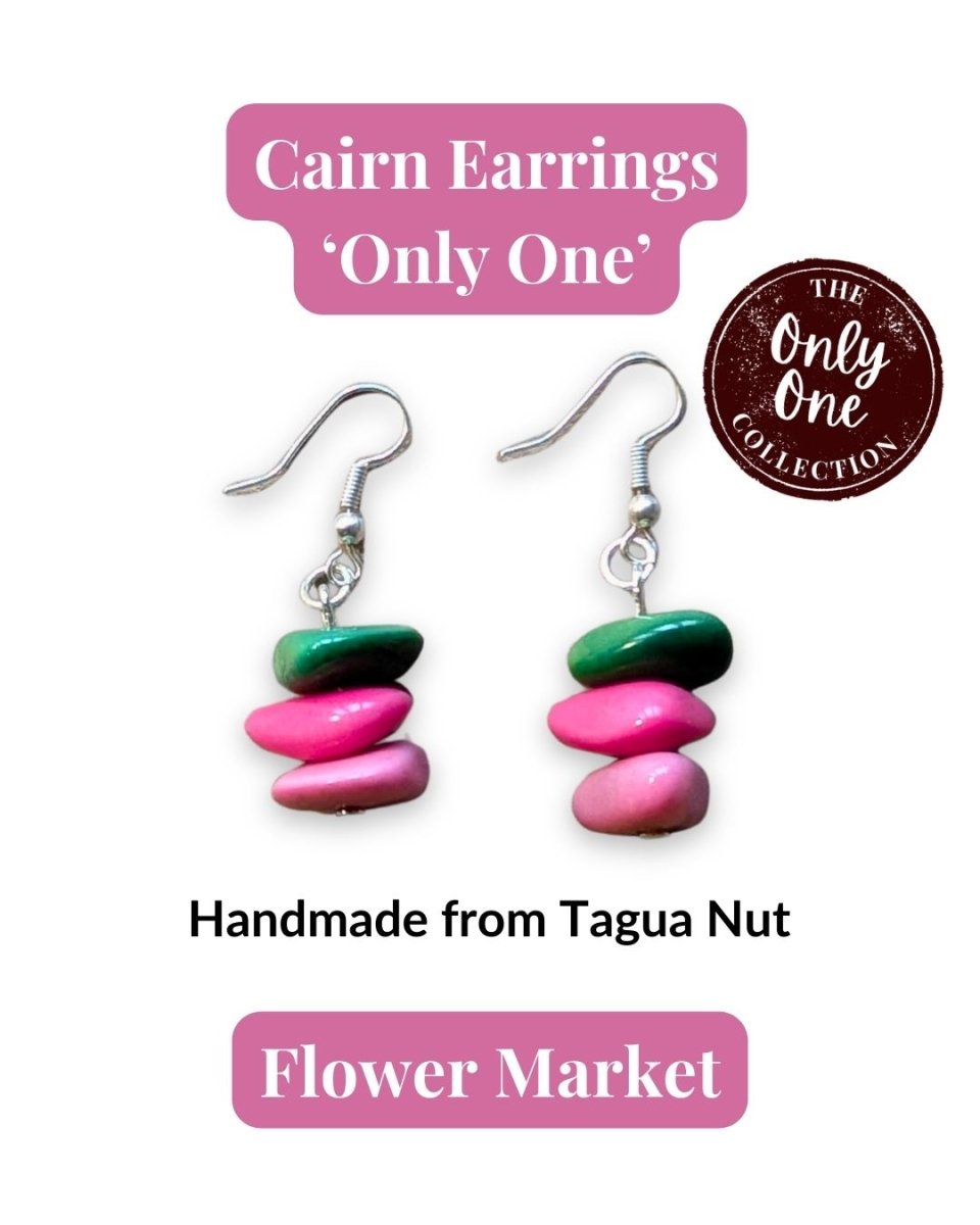 CAIRN — Handmade Tagua Earrings — 'Only One' - The Happy Elephant - Tagua Jewellery