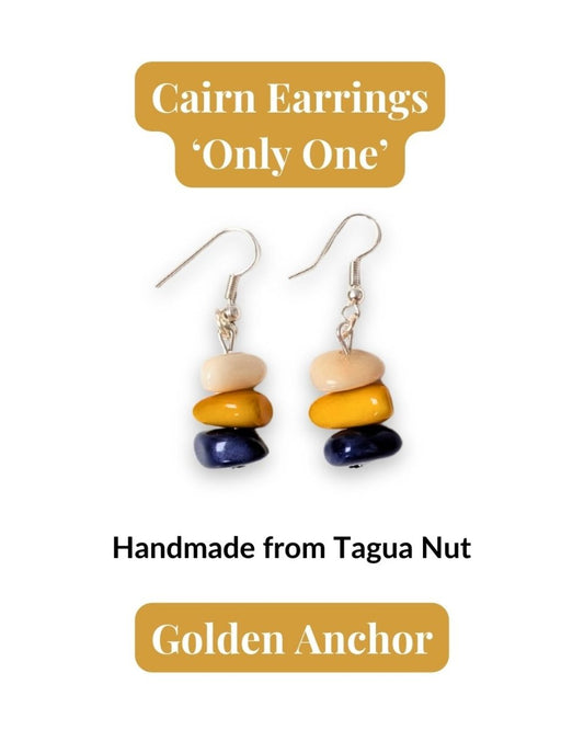 CAIRN — Handmade Tagua Earrings — 'Only One' - The Happy Elephant - Tagua Jewellery