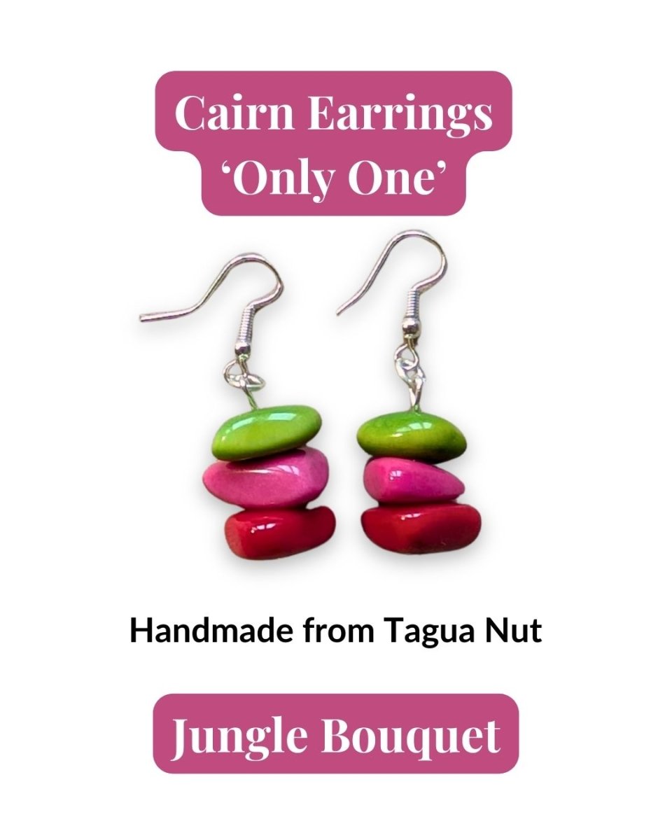 CAIRN — Handmade Tagua Earrings — 'Only One' - The Happy Elephant - Tagua Jewellery