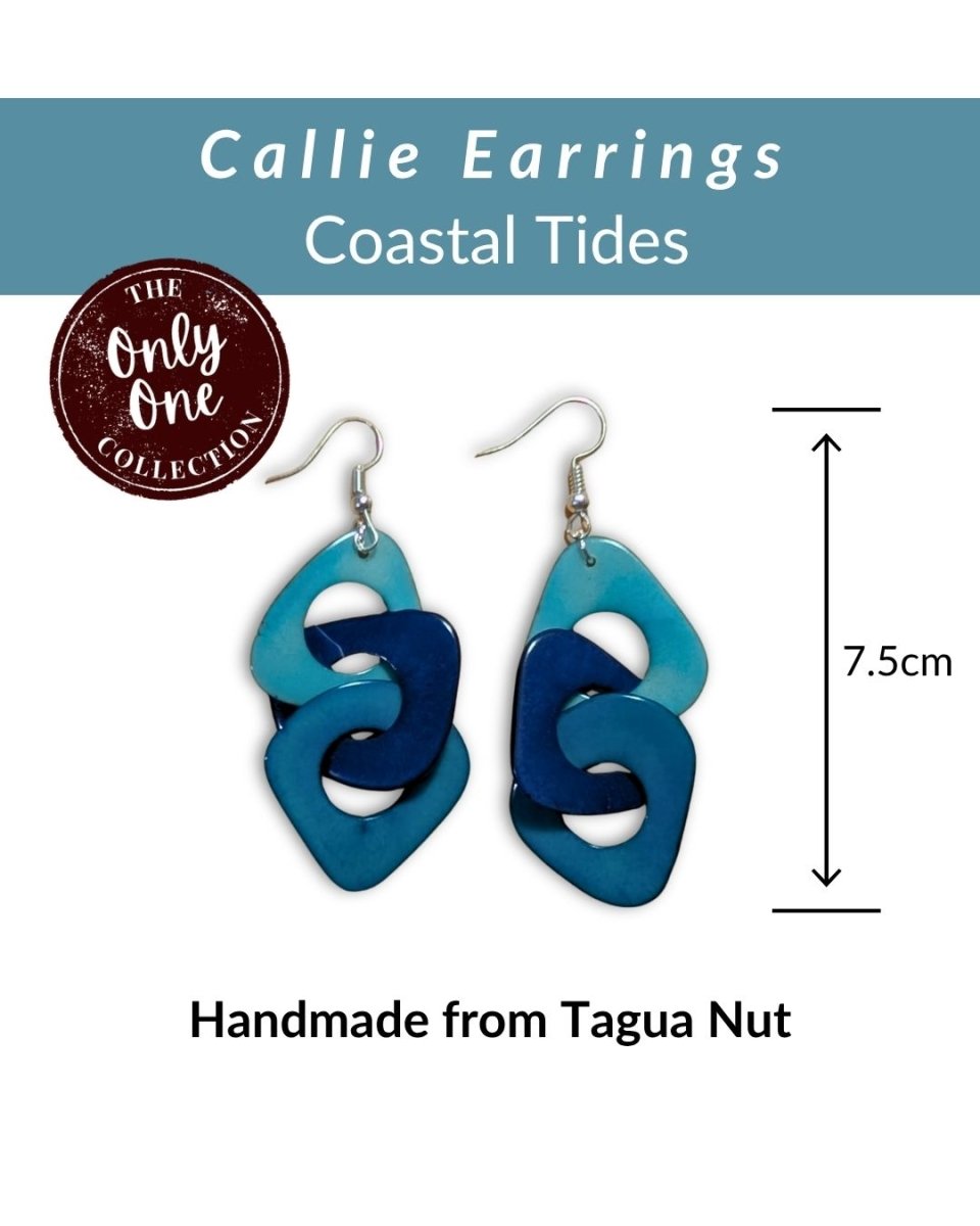 CALLIE — Handmade Tagua Earrings — 'Only One' - The Happy Elephant - Tagua Jewellery