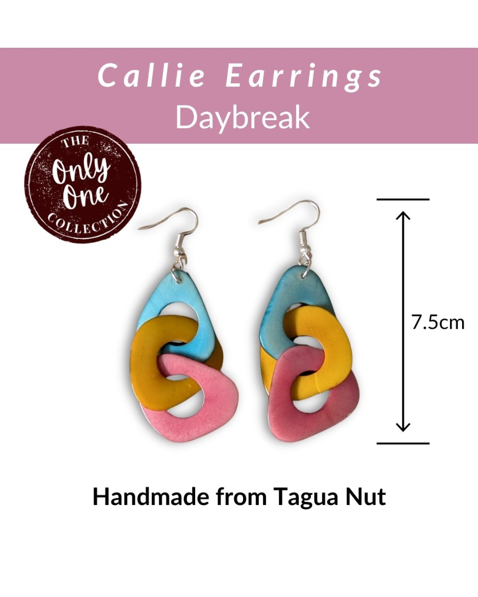 CALLIE — Handmade Tagua Earrings — 'Only One' - The Happy Elephant - Tagua Jewellery