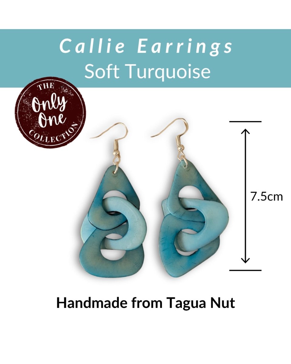 CALLIE — Handmade Tagua Earrings — 'Only One' - The Happy Elephant - Tagua Jewellery