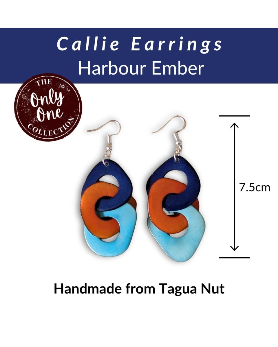 CALLIE — Handmade Tagua Earrings — 'Only One' - The Happy Elephant - Tagua Jewellery