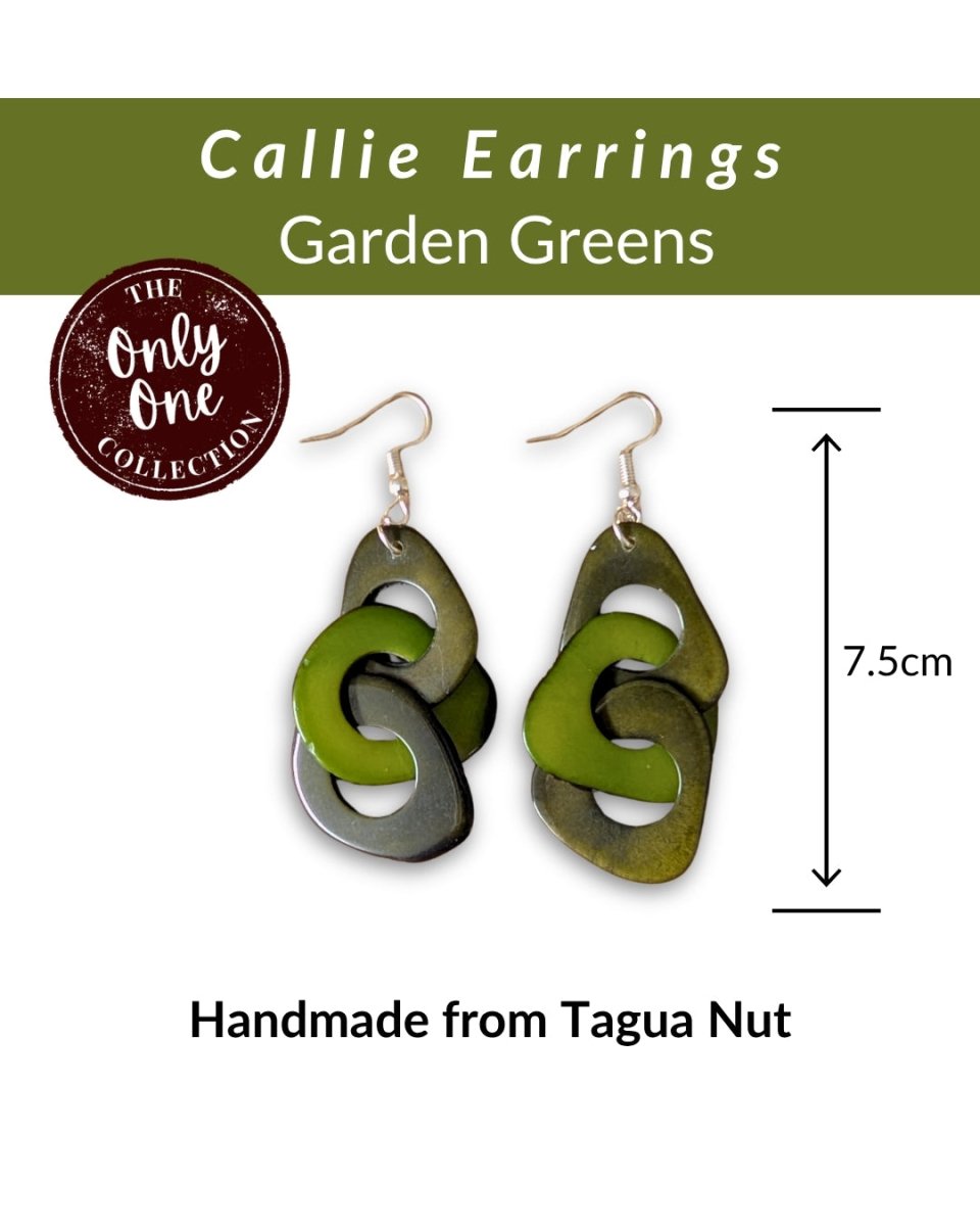 CALLIE — Handmade Tagua Earrings — 'Only One' - The Happy Elephant - Tagua Jewellery