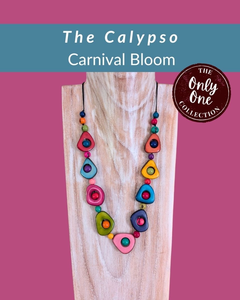 CALYPSO — Handmade Tagua Statement Necklace — 'Only One' - The Happy Elephant - Tagua Jewellery