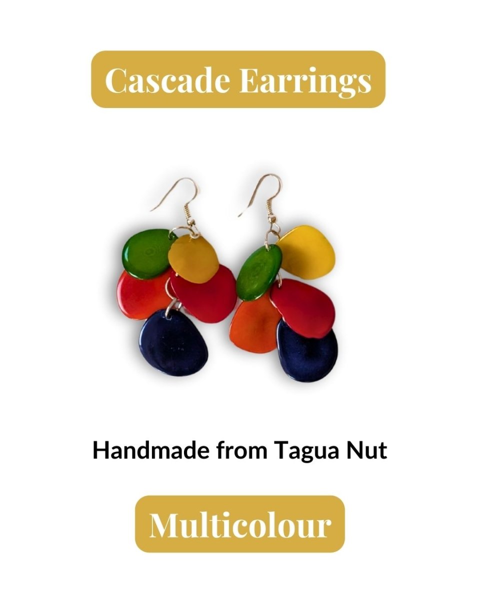 CASCADE — Handmade Tagua Earrings - The Happy Elephant - Tagua Jewellery