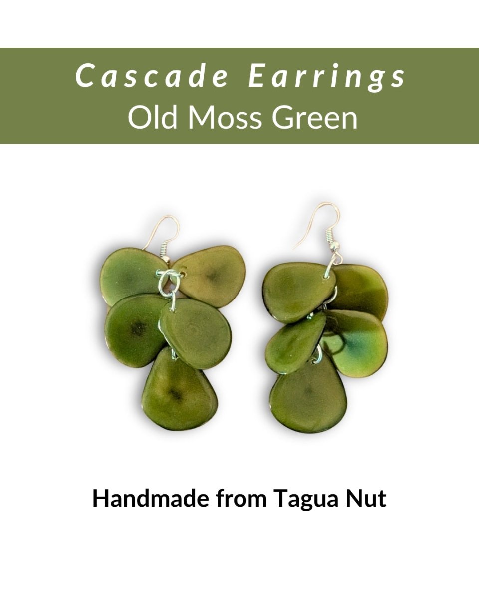 CASCADE — Handmade Tagua Earrings - The Happy Elephant - Tagua Jewellery