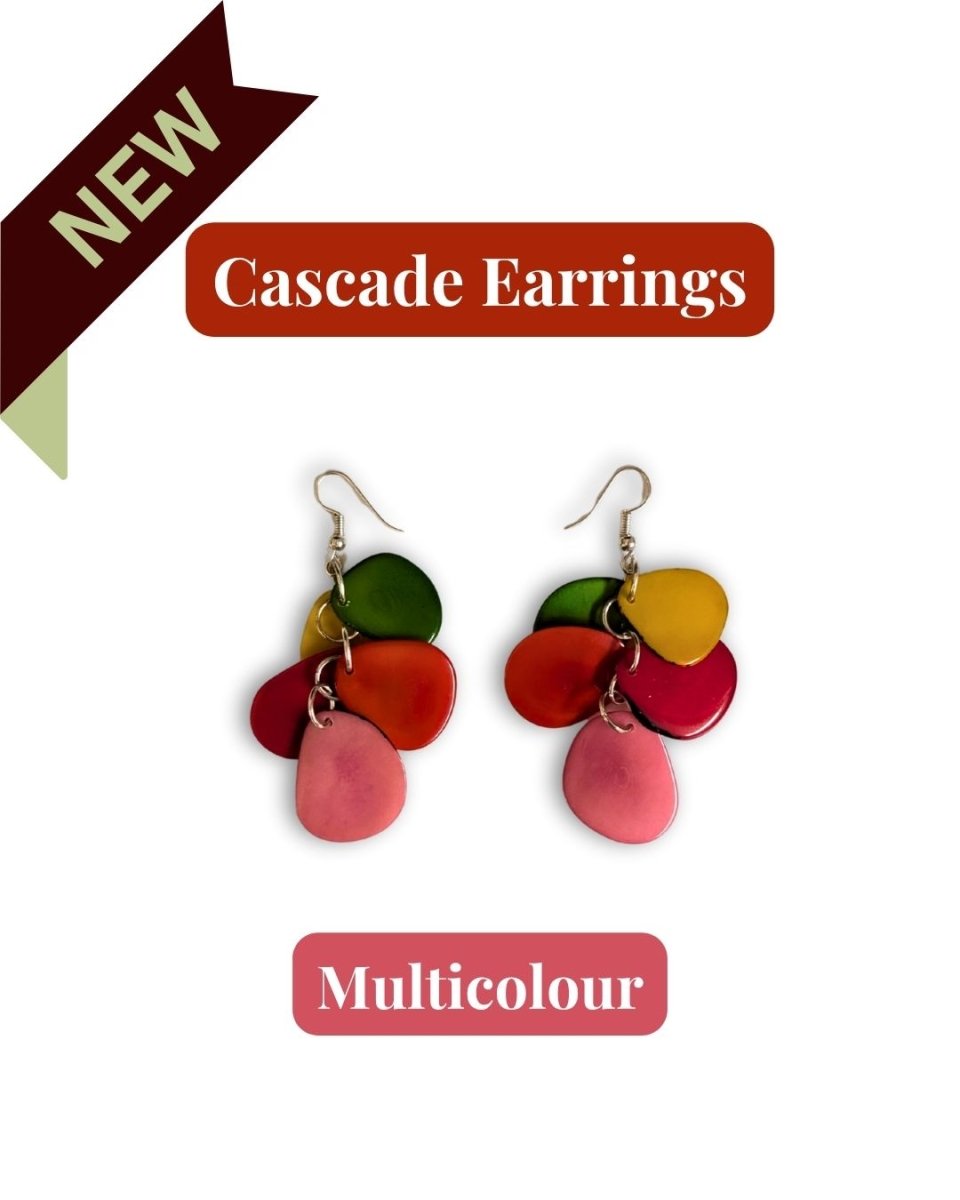 CASCADE — Handmade Tagua Earrings - The Happy Elephant - Tagua Jewellery