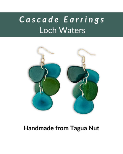 CASCADE — Handmade Tagua Earrings - The Happy Elephant - Tagua Jewellery