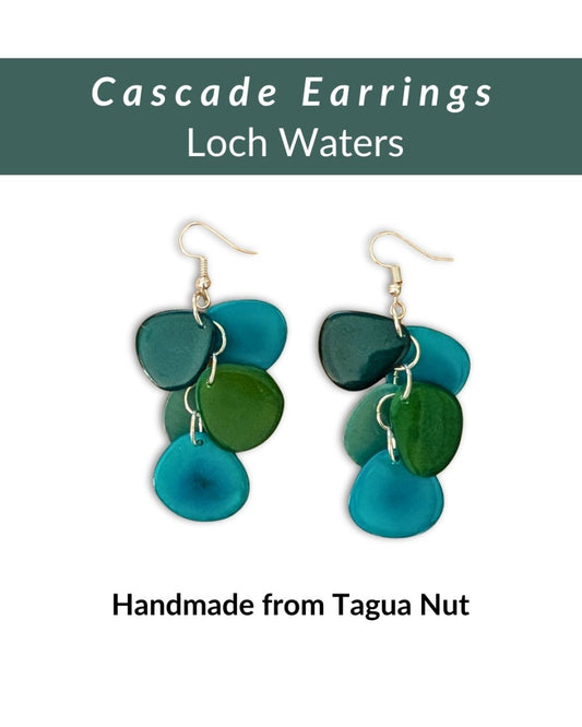 CASCADE — Handmade Tagua Earrings - The Happy Elephant - Tagua Jewellery