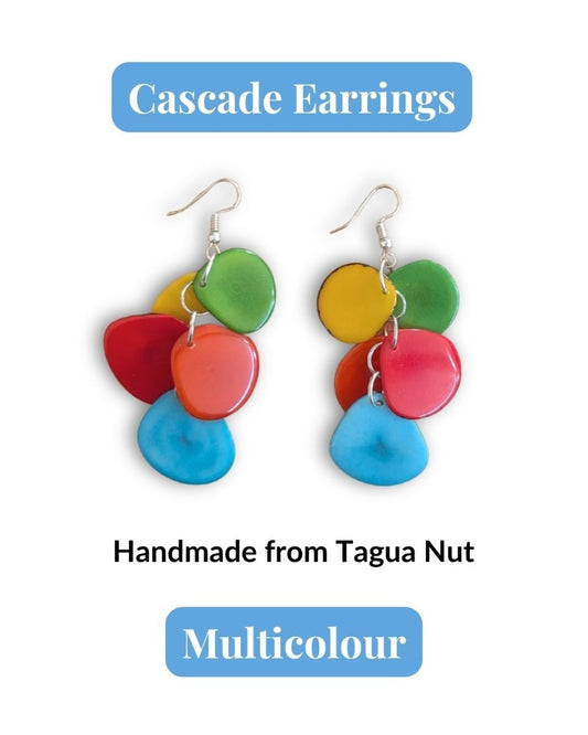 CASCADE — Handmade Tagua Earrings - The Happy Elephant - Tagua Jewellery