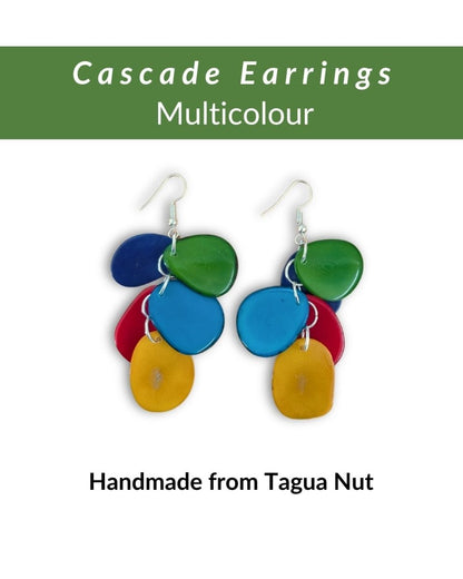 CASCADE — Handmade Tagua Earrings - The Happy Elephant - Tagua Jewellery