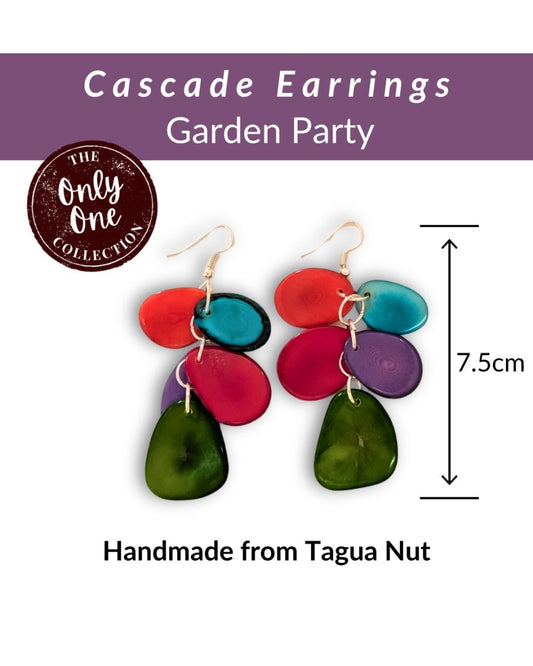 CASCADE — Handmade Tagua Earrings — 'Only One' - The Happy Elephant - Tagua Jewellery