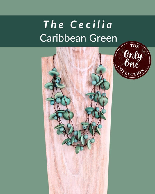 CECILIA — Handmade Tagua Statement Necklace — 'Only One' - The Happy Elephant - Tagua Jewellery