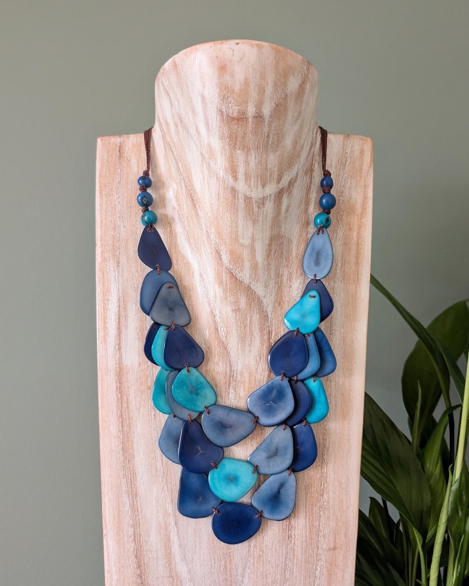 CHICA 3 - STRAND — Handmade Tagua Statement Necklace — 'Only One' - The Happy Elephant - Tagua Jewellery
