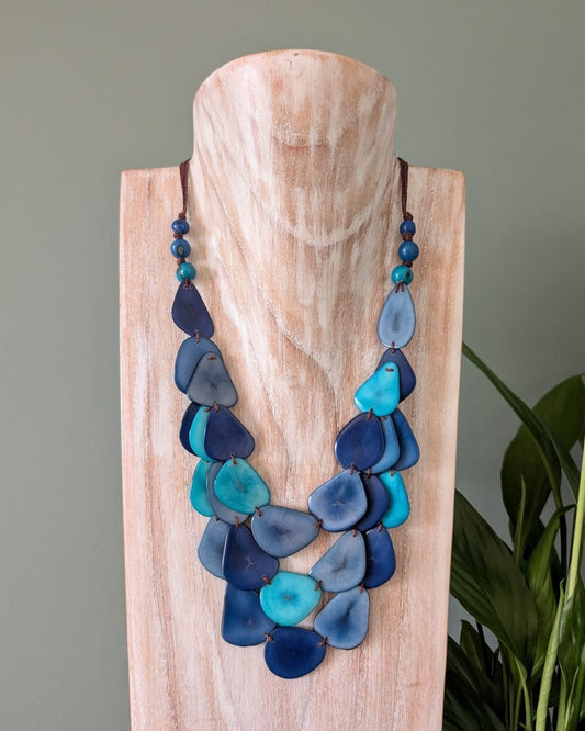 CHICA 3 - STRAND — Handmade Tagua Statement Necklace — 'Only One' - The Happy Elephant - Tagua Jewellery