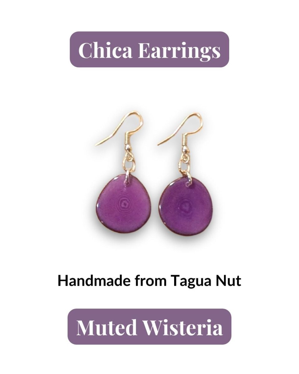 CHICA — Handmade Tagua Earrings - The Happy Elephant - Tagua Jewellery