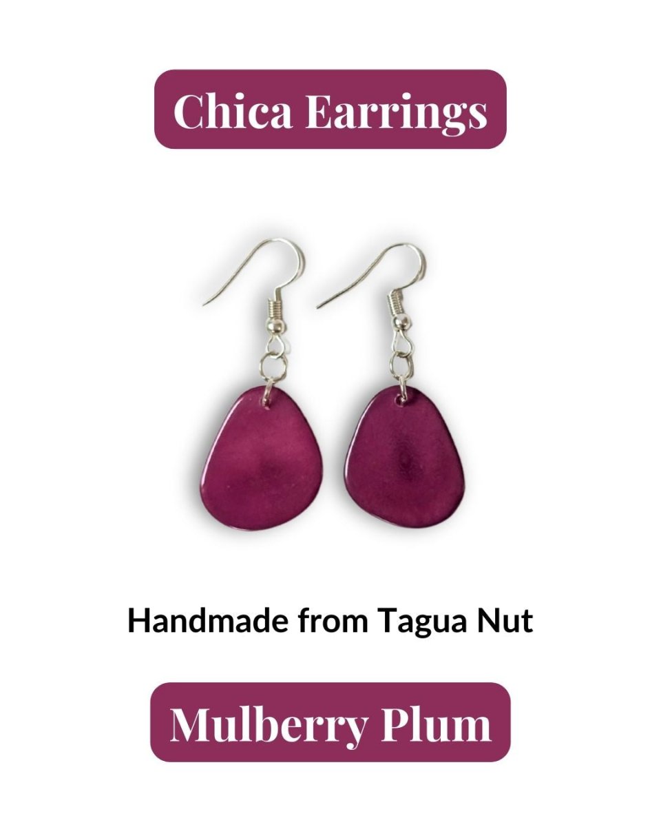 CHICA — Handmade Tagua Earrings - The Happy Elephant - Tagua Jewellery