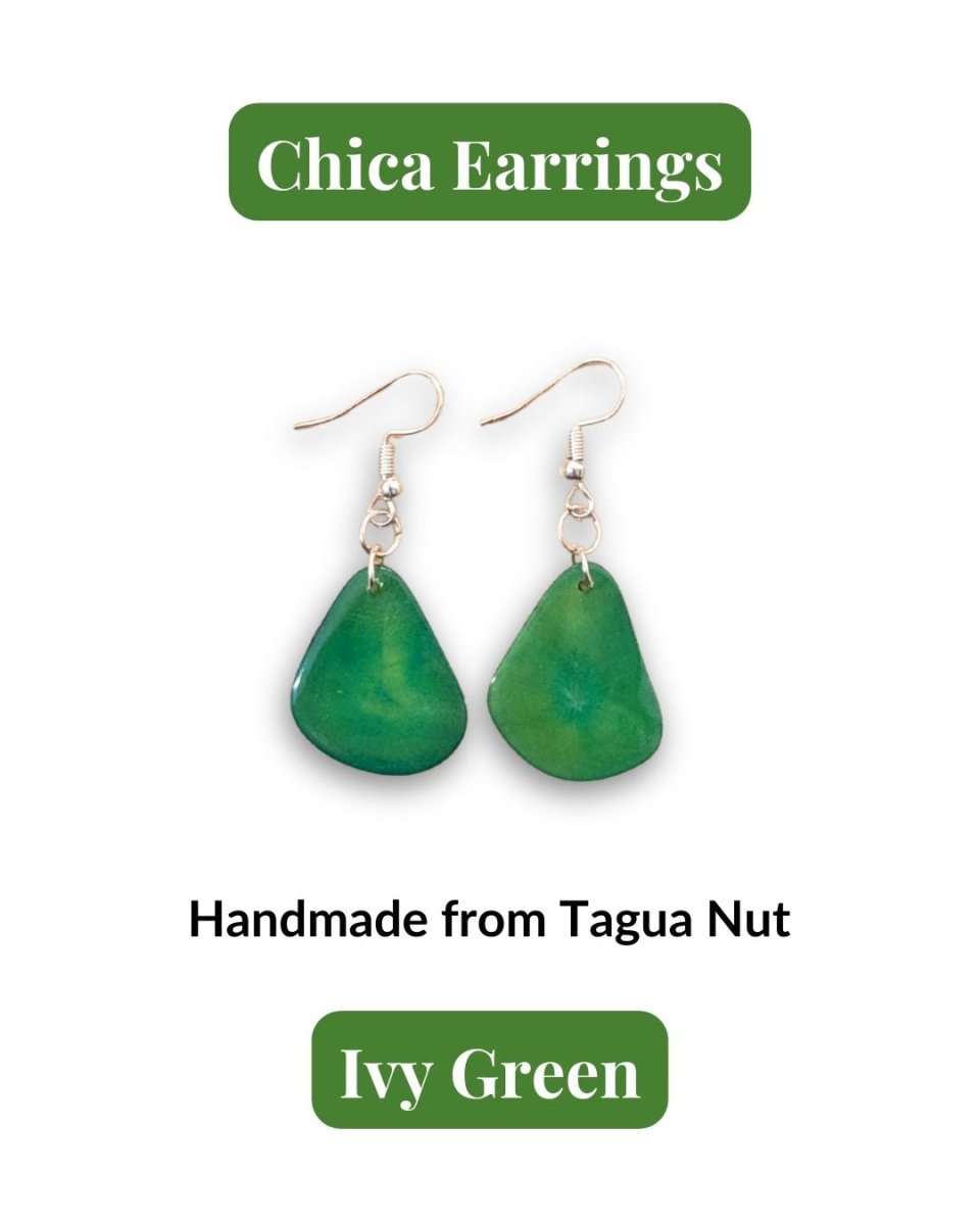 CHICA — Handmade Tagua Earrings - The Happy Elephant - Tagua Jewellery