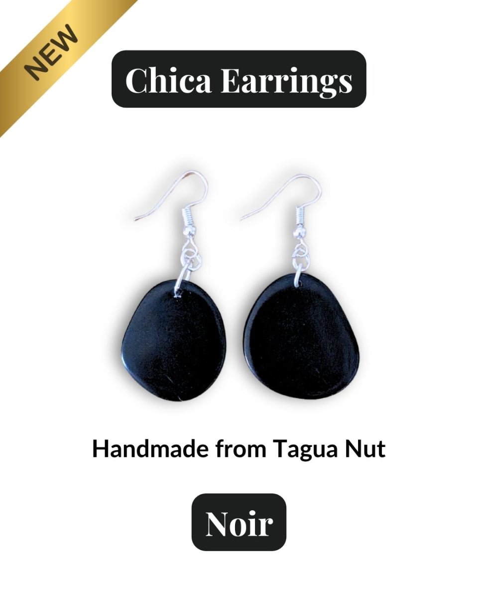 CHICA — Handmade Tagua Earrings - The Happy Elephant - Tagua Jewellery