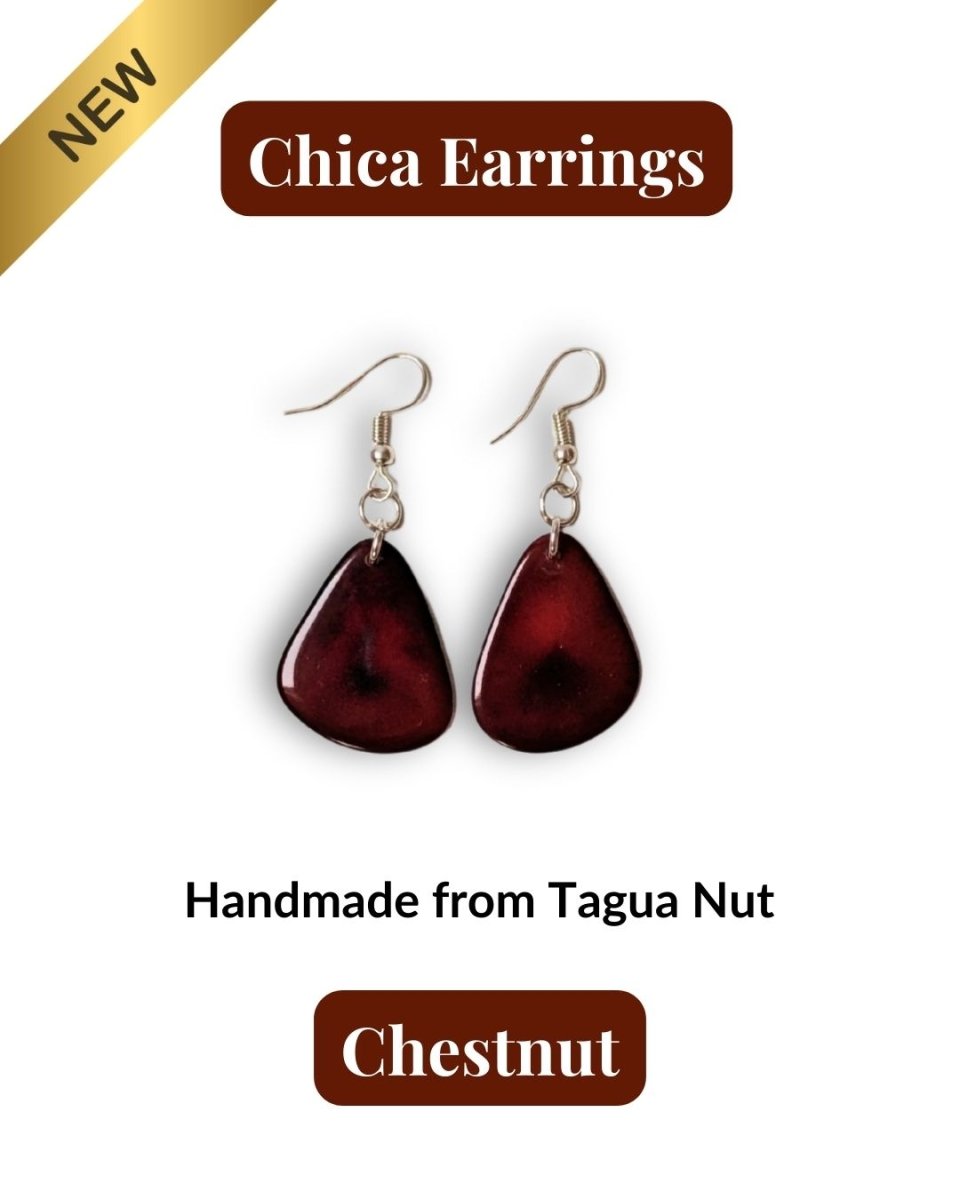 CHICA — Handmade Tagua Earrings - The Happy Elephant - Tagua Jewellery